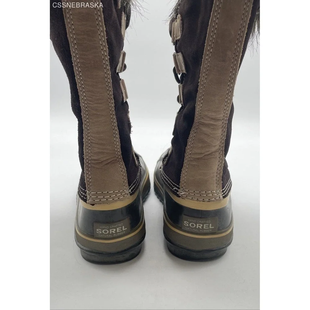 Sorel Brown Women's Joan Of Arctic Winter Boots NL1540 248 Fur Lined Hawk Size 7